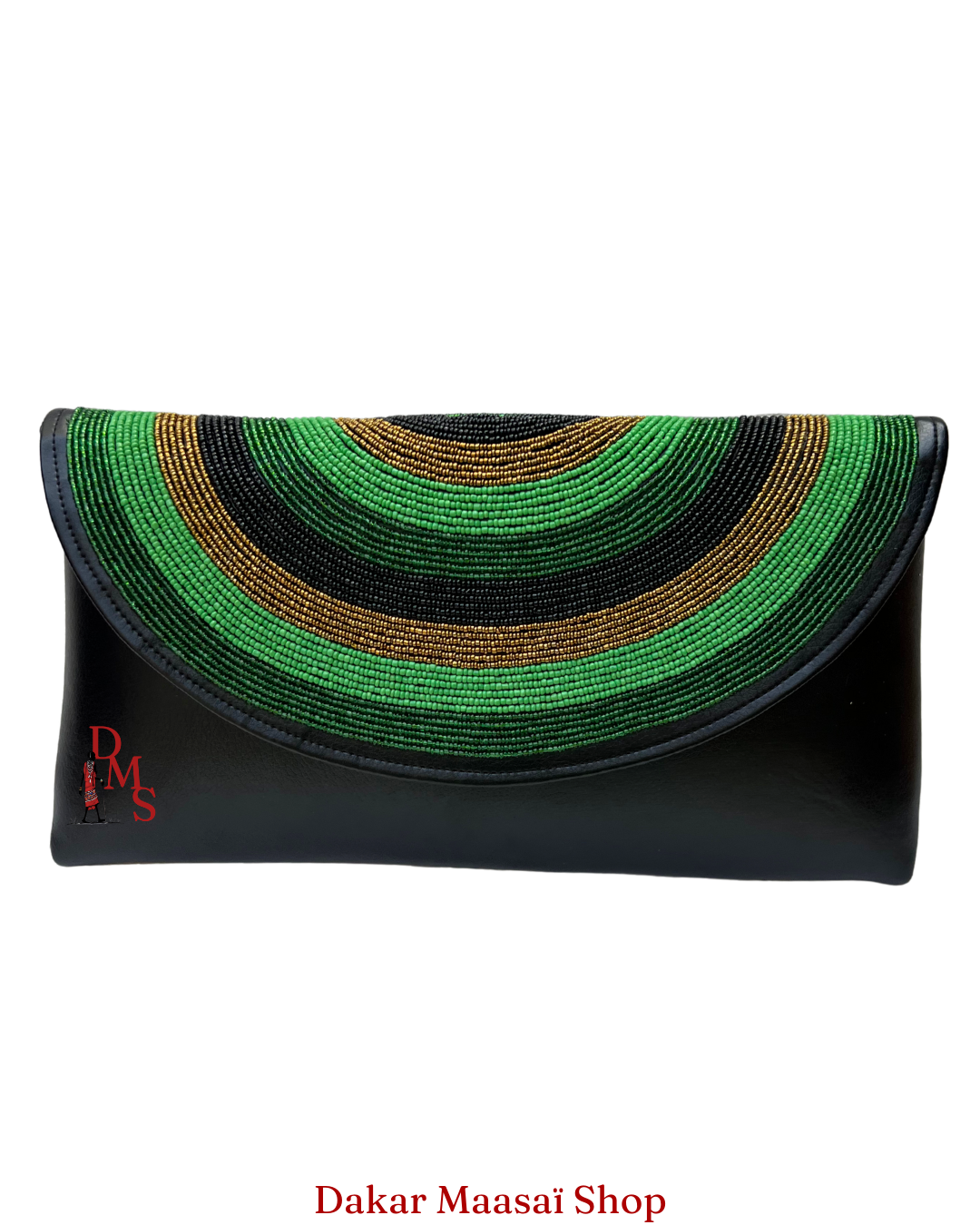 Pochette avec bandoulière verte